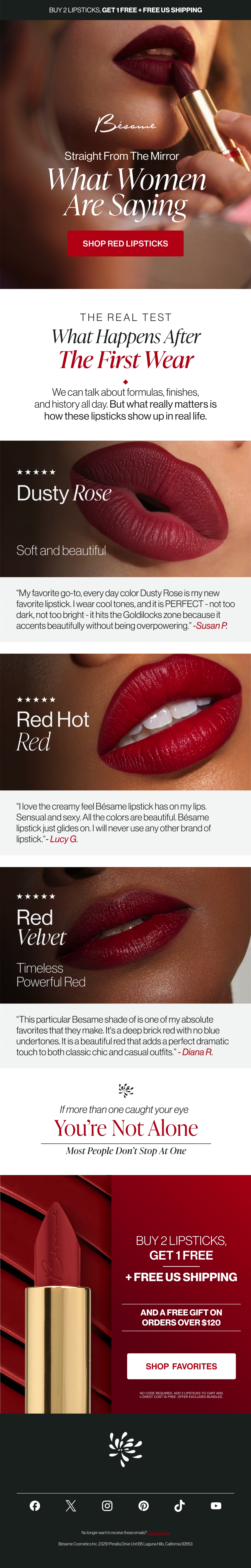 Email Inspiration from Bésame Cosmetics Thumbnail Preview
