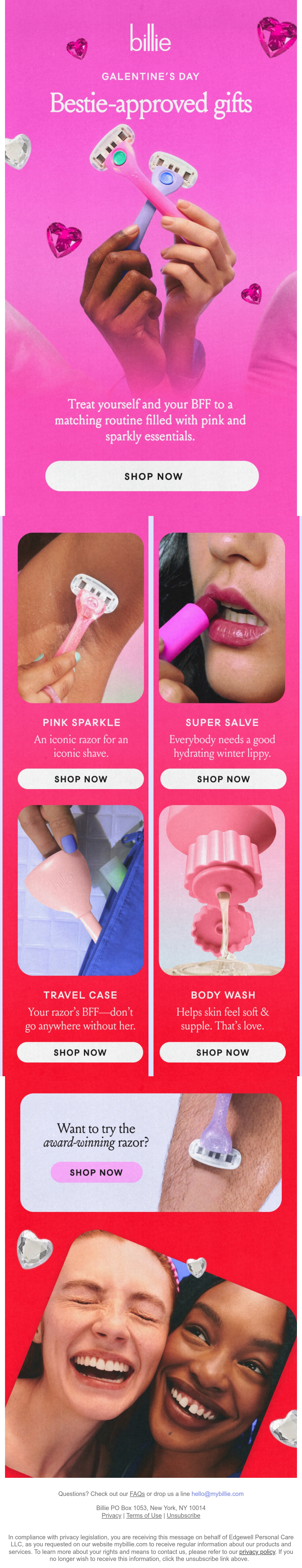 Email Inspiration from Billie Thumbnail Preview