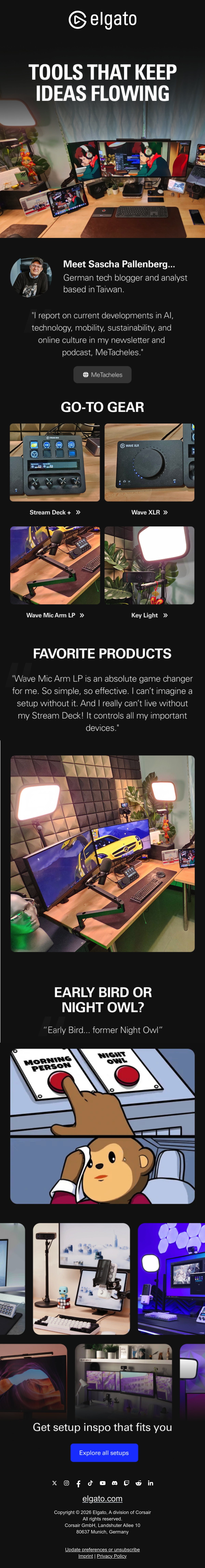 Email Inspiration from Elgato Thumbnail Preview