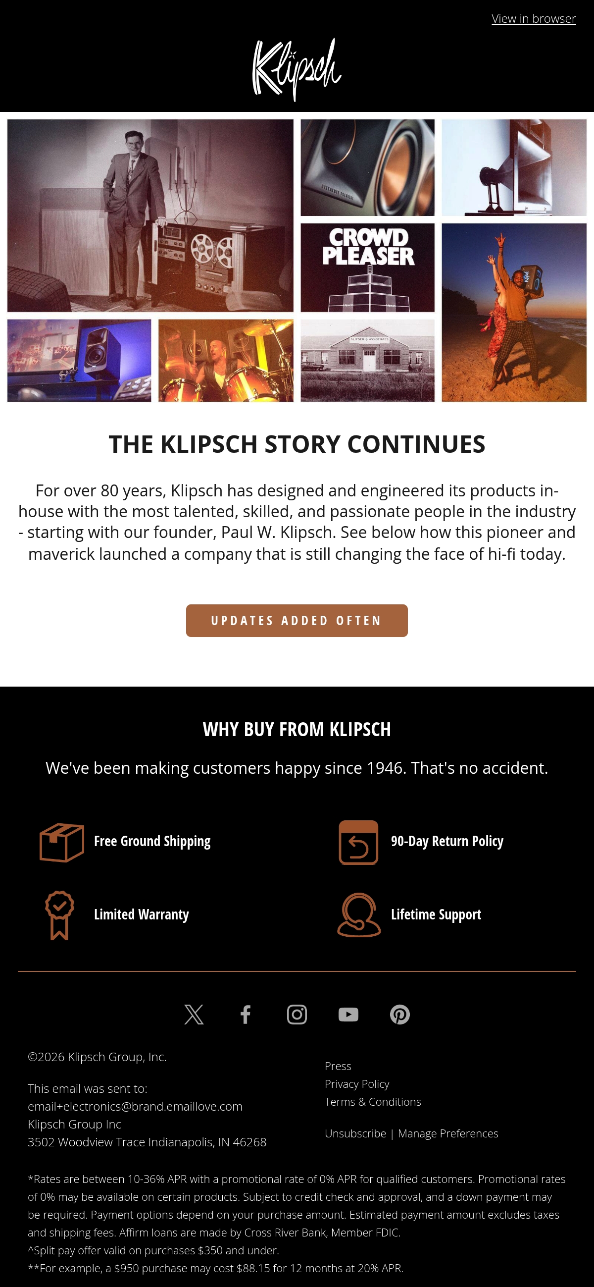 Email Inspiration from Klipsch Audio Thumbnail Preview