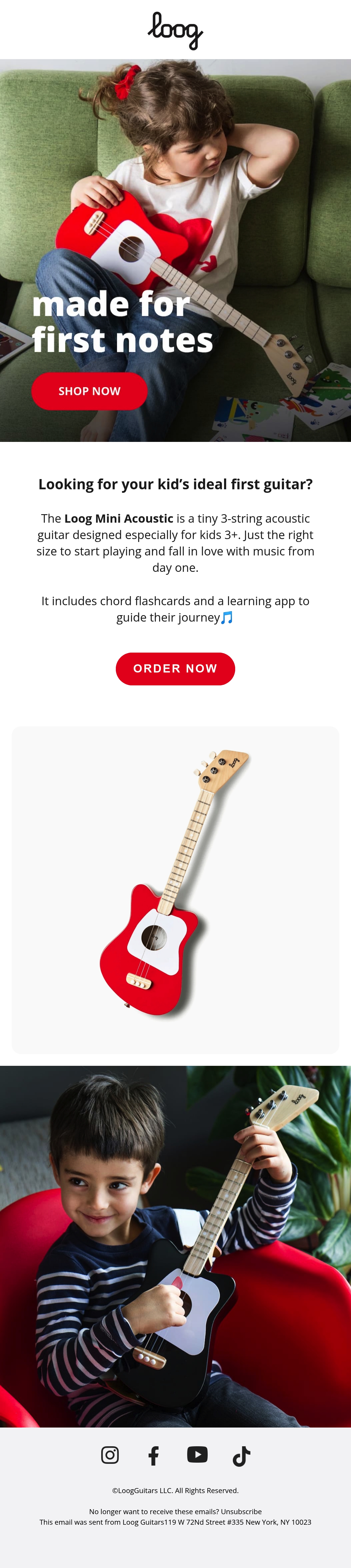Email Inspiration from Loog Guitars Thumbnail Preview