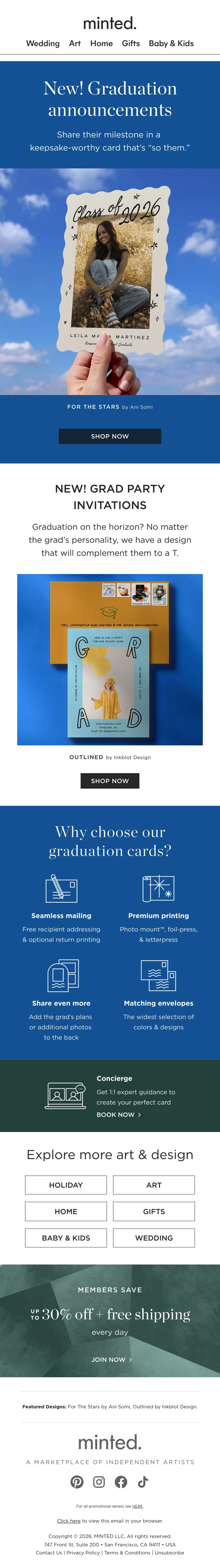 Email Inspiration from Minted Thumbnail Preview