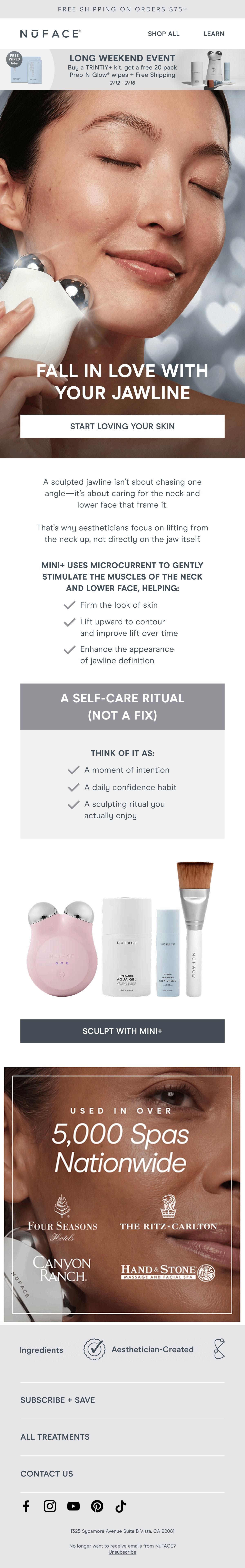 Email Inspiration from NuFACE Thumbnail Preview