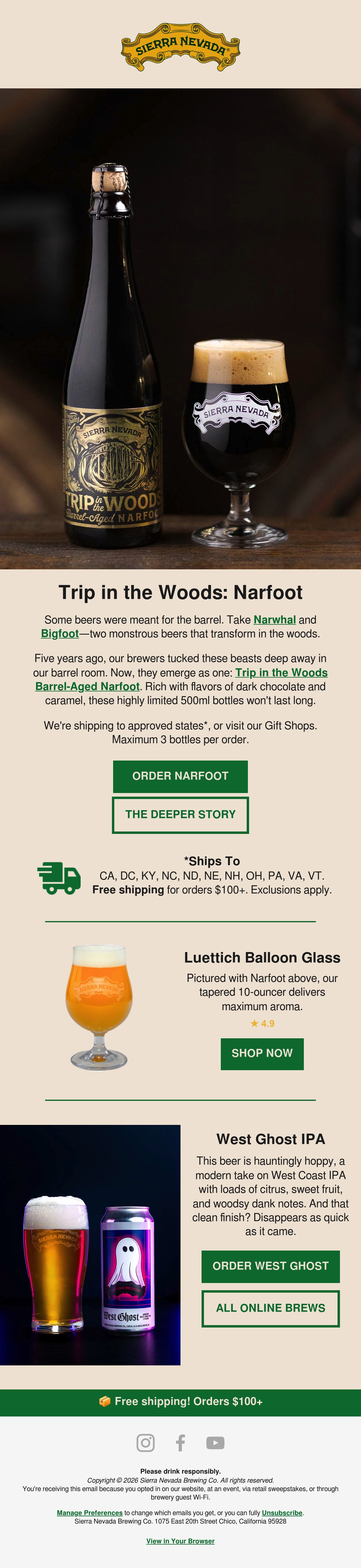 Email Inspiration from Sierra Nevada Brewing Co. Thumbnail Preview