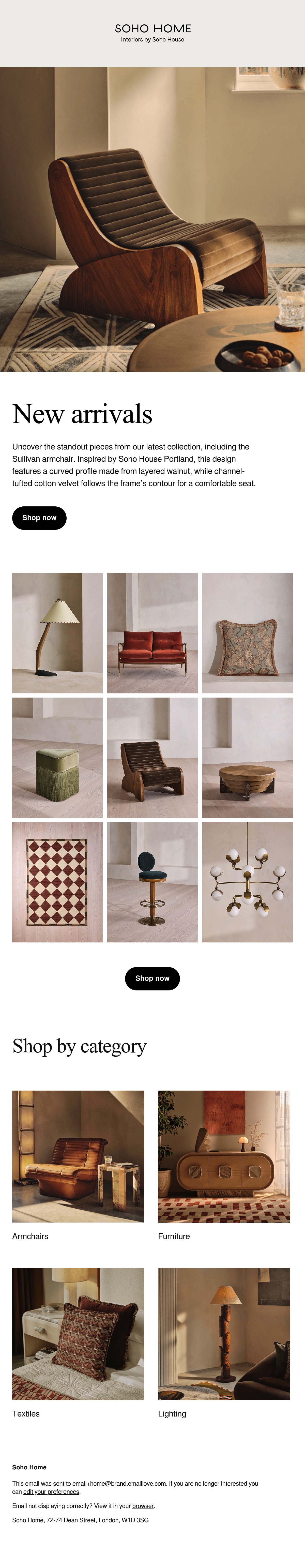 Email Inspiration from Soho Home Thumbnail Preview