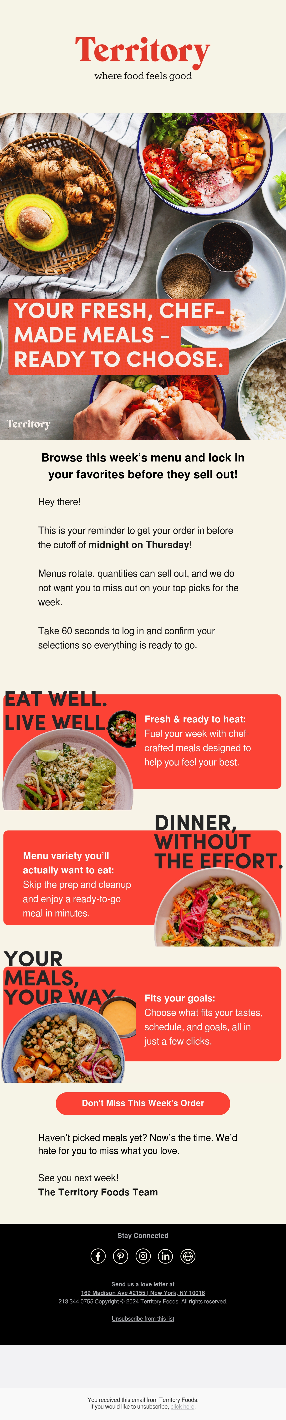 Email Inspiration from Territory Foods Thumbnail Preview