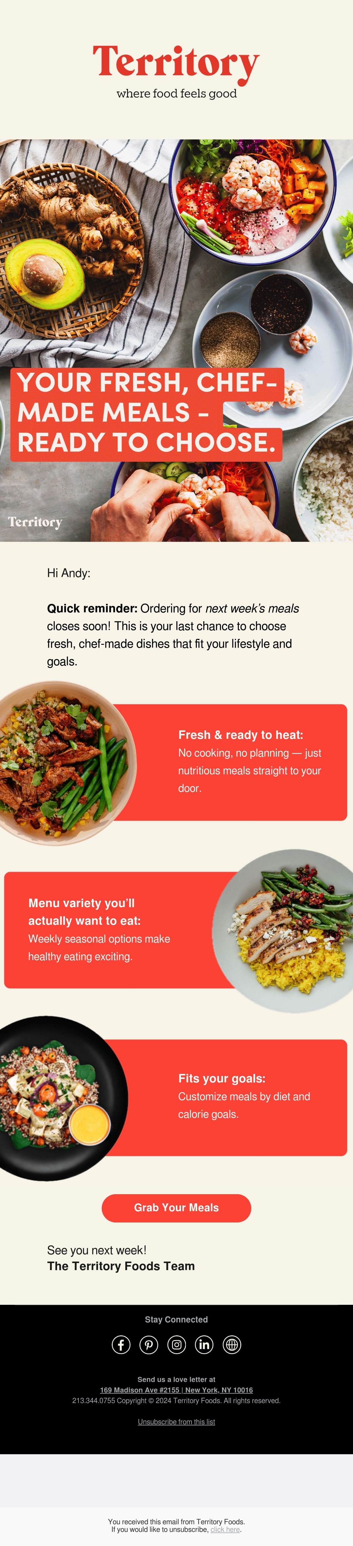 Email Inspiration from Territory Foods Thumbnail Preview
