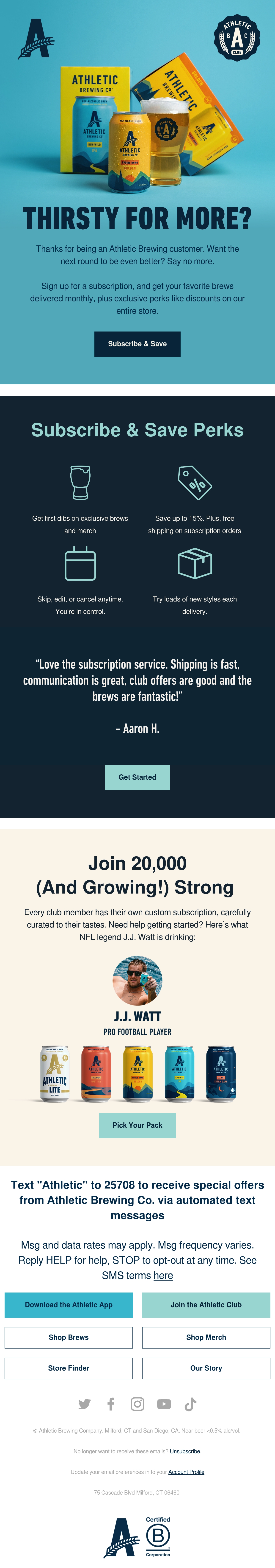 Athletic Brewing Company Email Design Thumbnail Preview
