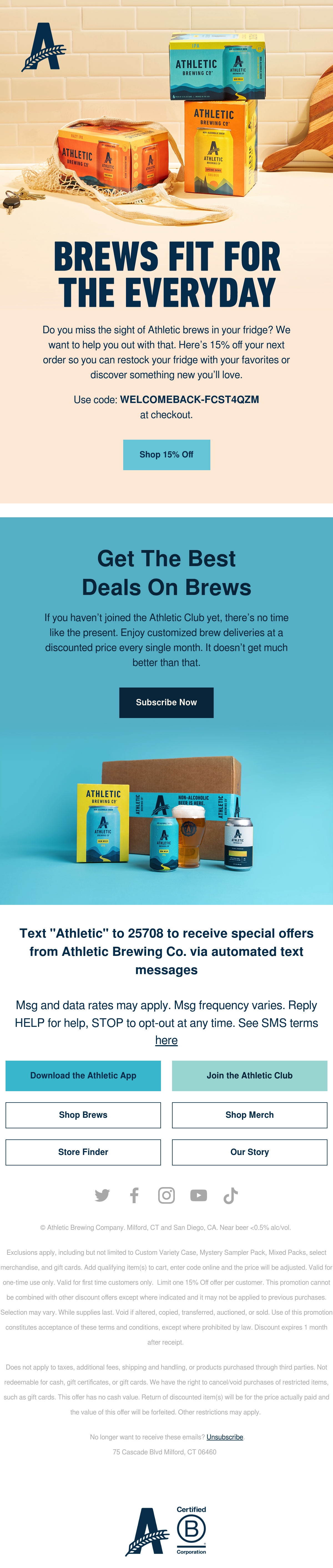 Athletic Brewing Company Email Design Thumbnail Preview