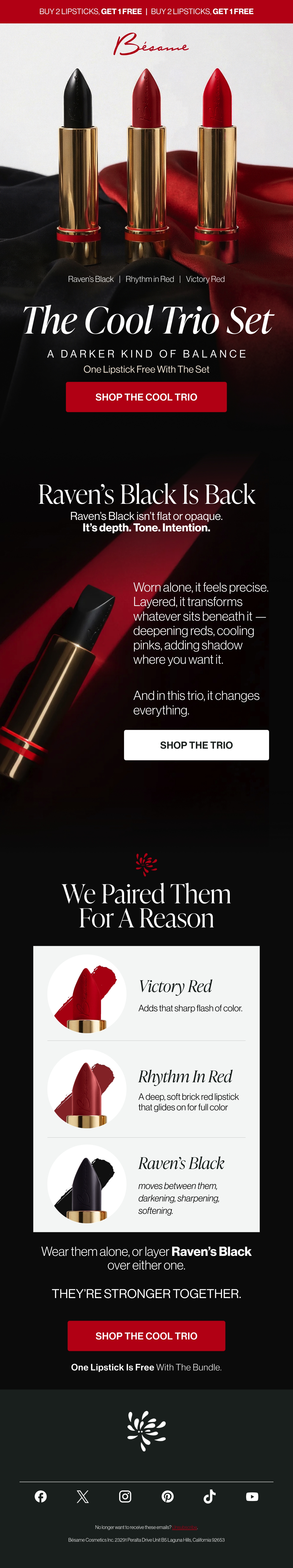 Email Inspiration from Bésame Cosmetics Thumbnail Preview