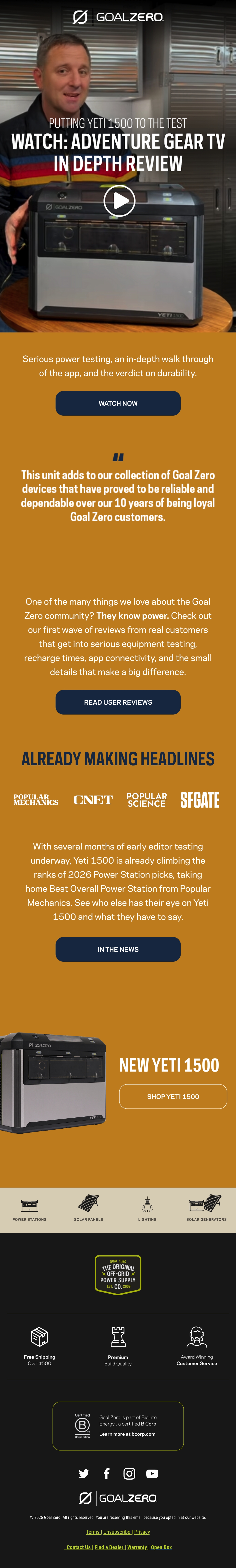 Email Inspiration from Goal Zero Thumbnail Preview
