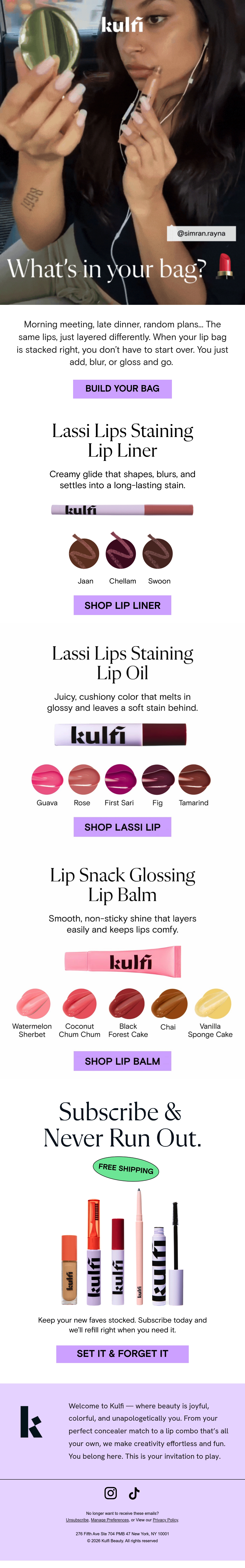 Email Inspiration from Kulfi Beauty Thumbnail Preview