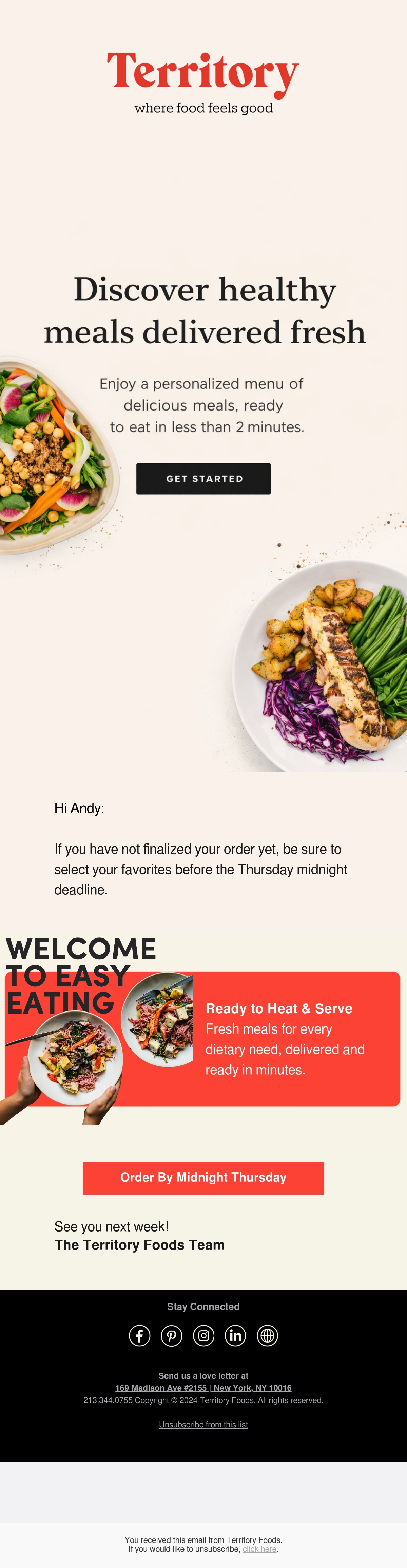 Email Inspiration from Territory Foods Thumbnail Preview