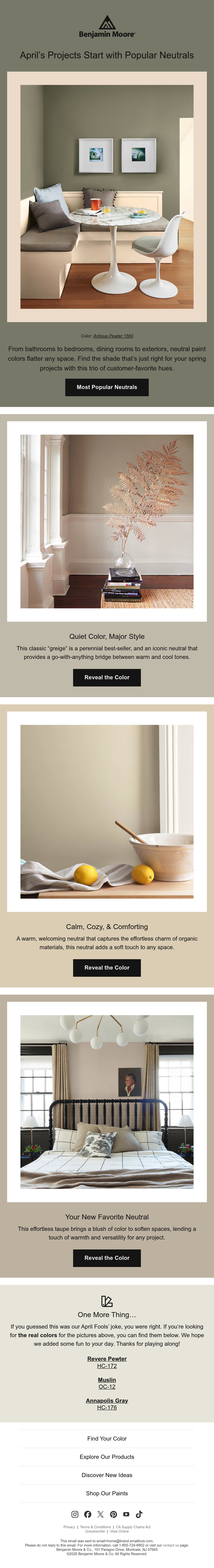 Email Inspiration from Benjamin Moore Thumbnail Preview