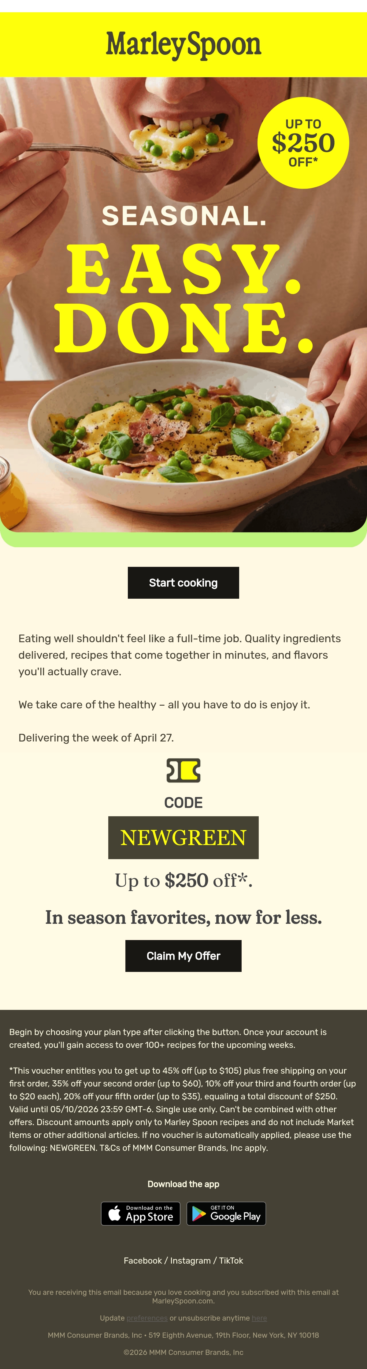 Email Inspiration from Marley Spoon Thumbnail Preview