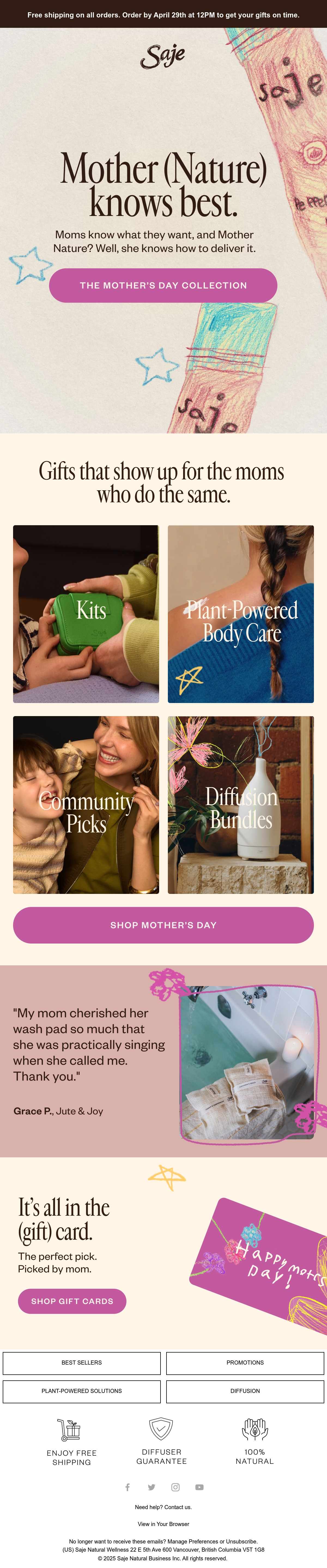 Email Inspiration from Saje Natural Wellness Thumbnail Preview