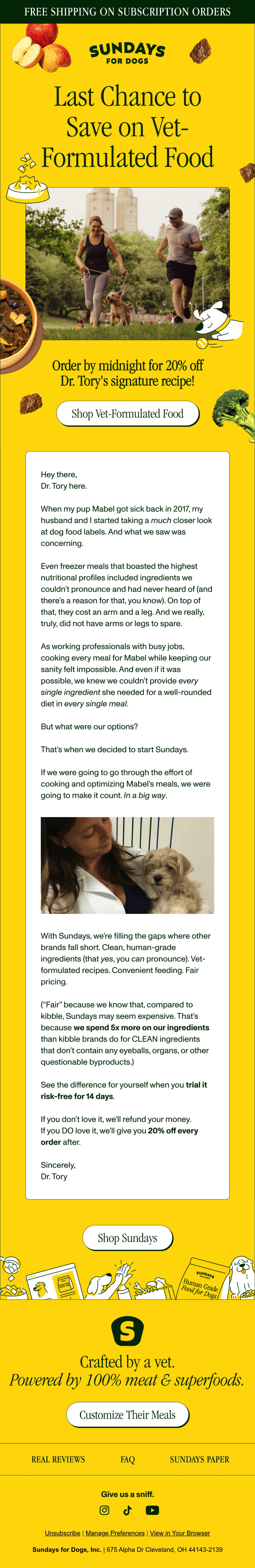 Email Inspiration from Sundays for Dogs Thumbnail Preview