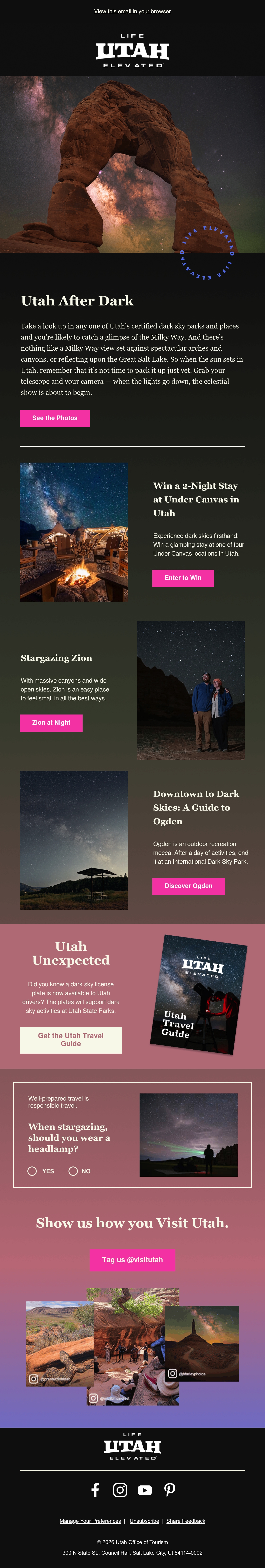 Email Inspiration from Visit Utah Thumbnail Preview