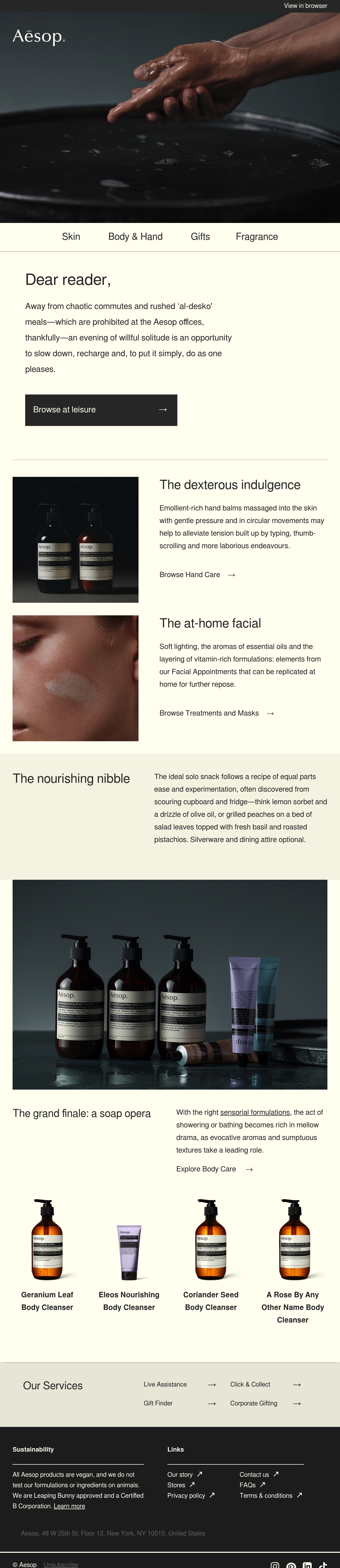 Email Inspiration from Aesop Thumbnail Preview