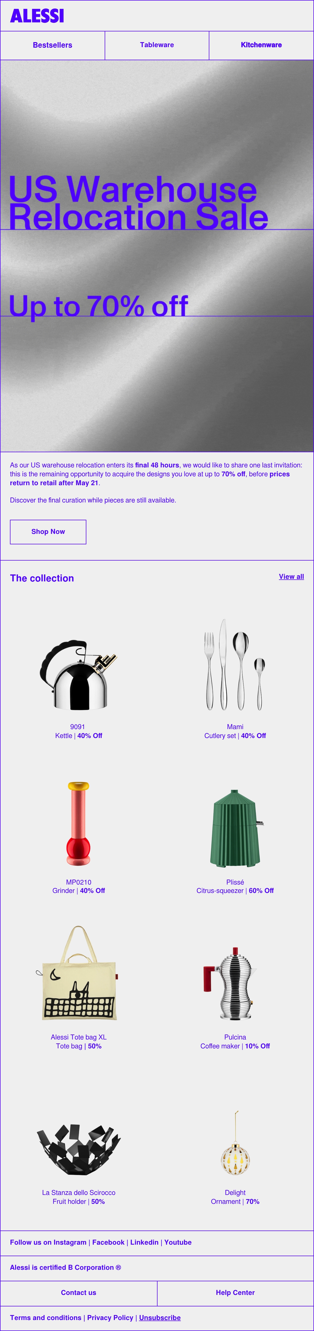 Email Inspiration from Alessi Thumbnail Preview