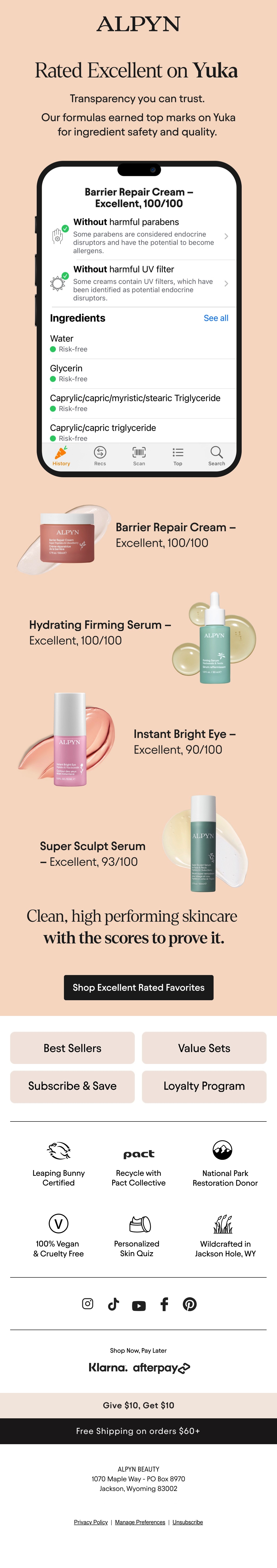 Email Inspiration from Alpyn Beauty Thumbnail Preview