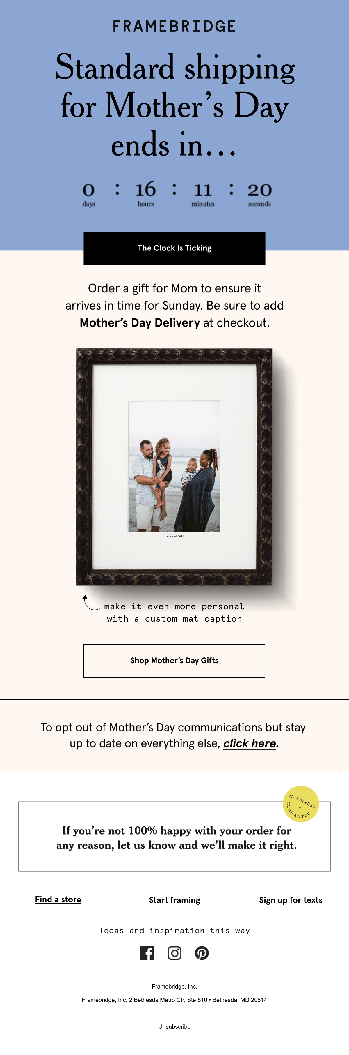Email Inspiration from Framebridge Thumbnail Preview