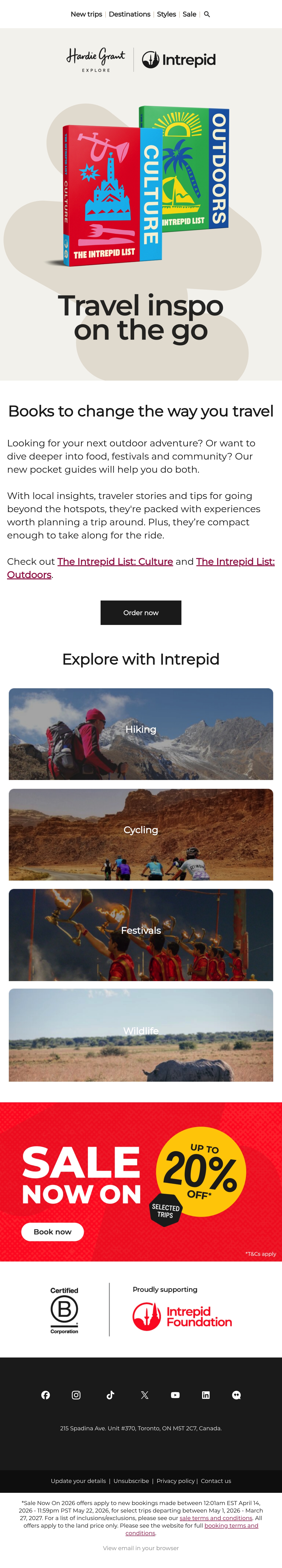 Email Inspiration from Intrepid Travel Thumbnail Preview