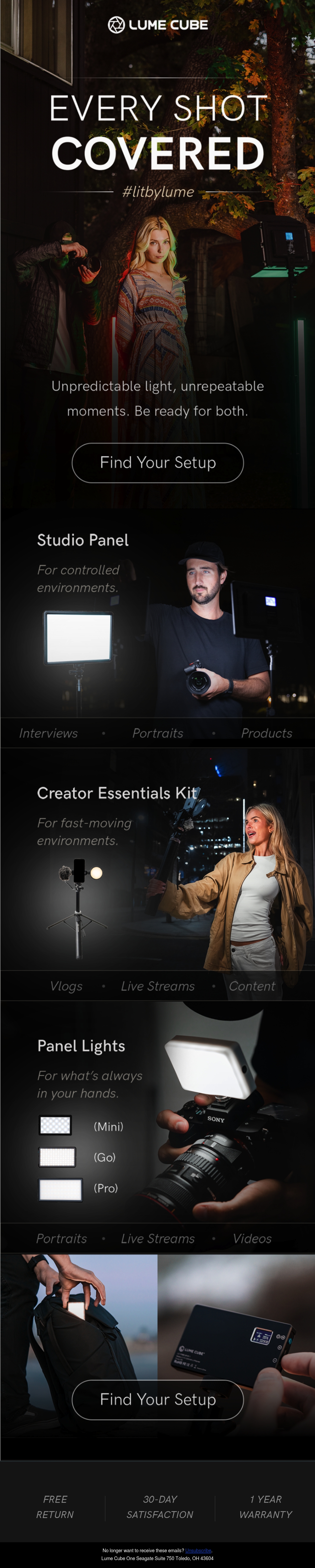 Email Inspiration from Lume Cube Thumbnail Preview
