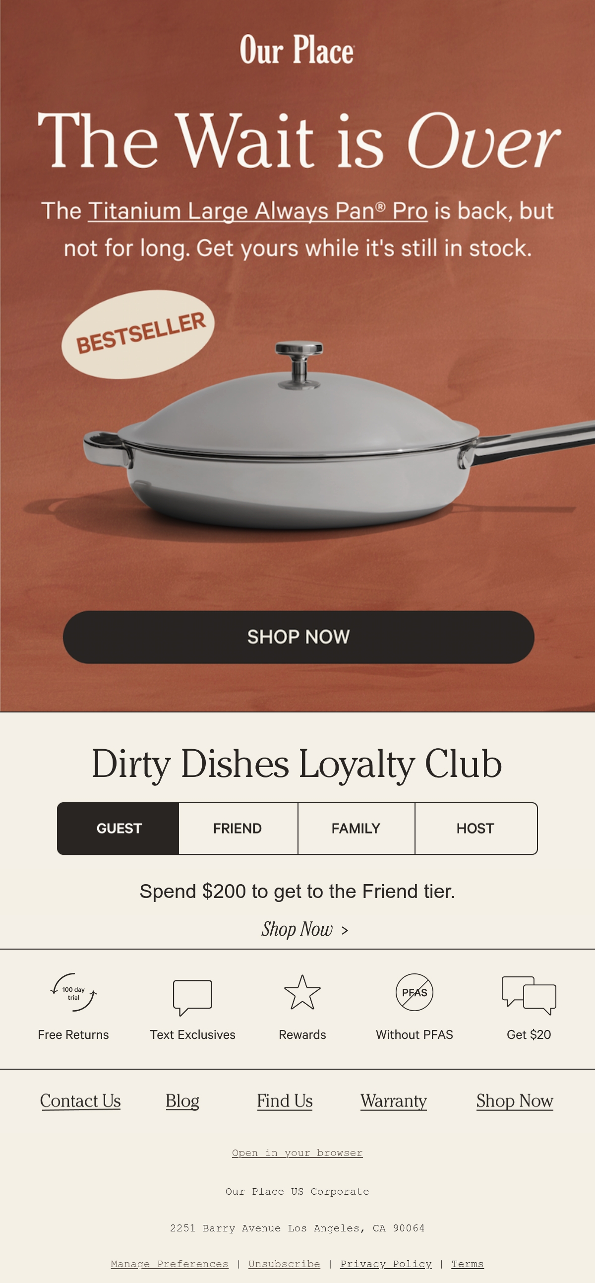 Email Inspiration from Our Place Thumbnail Preview