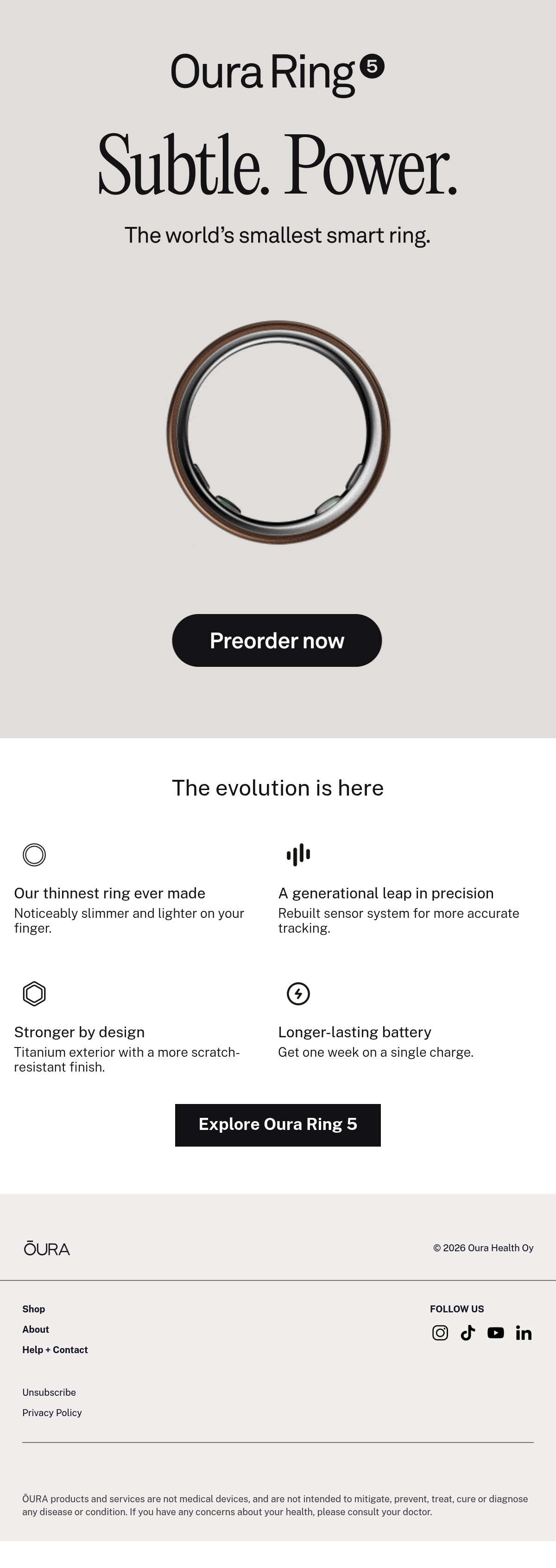 Email Inspiration from Oura Thumbnail Preview