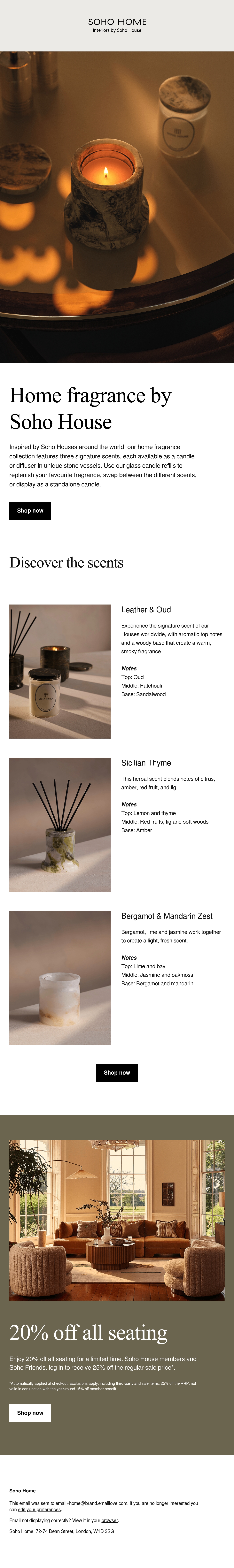 Email Inspiration from Soho Home Thumbnail Preview