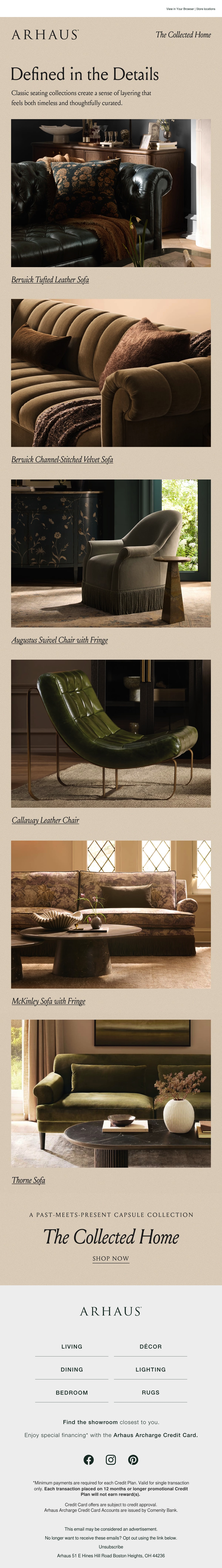 Email Inspiration from Arhaus Thumbnail Preview