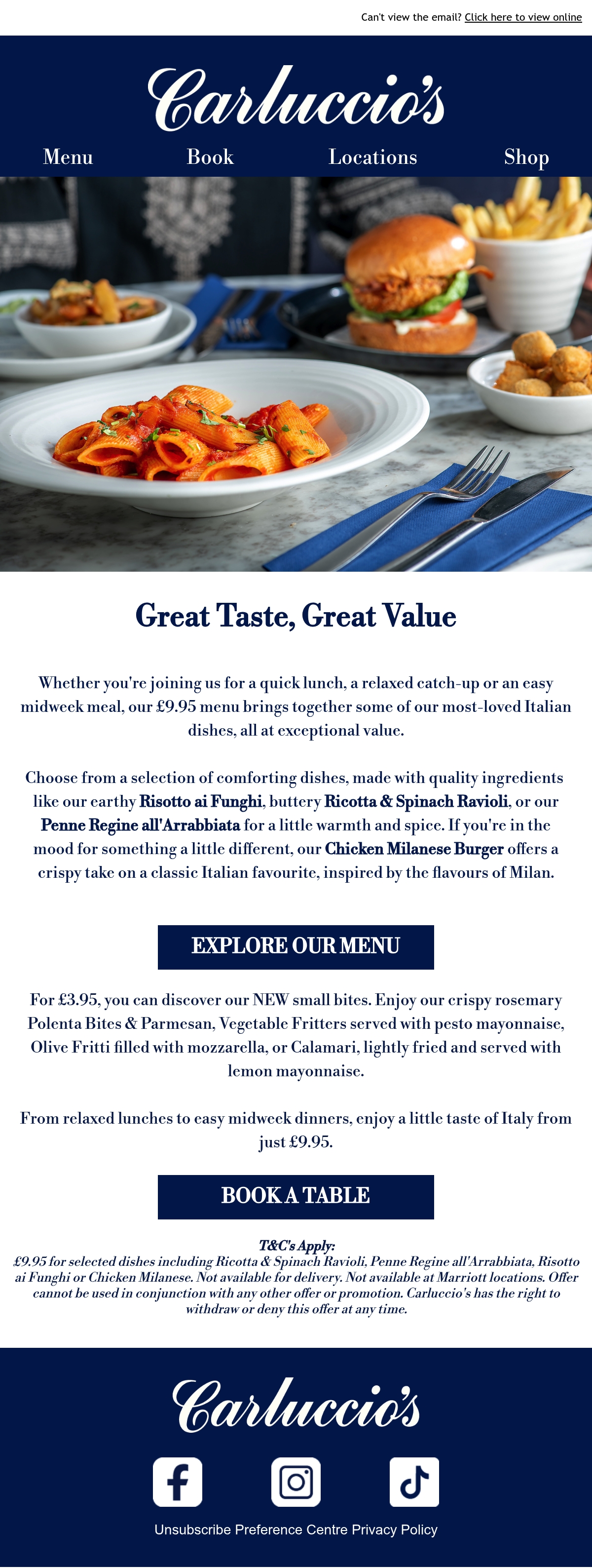 Email Inspiration from Carluccio’s Thumbnail Preview