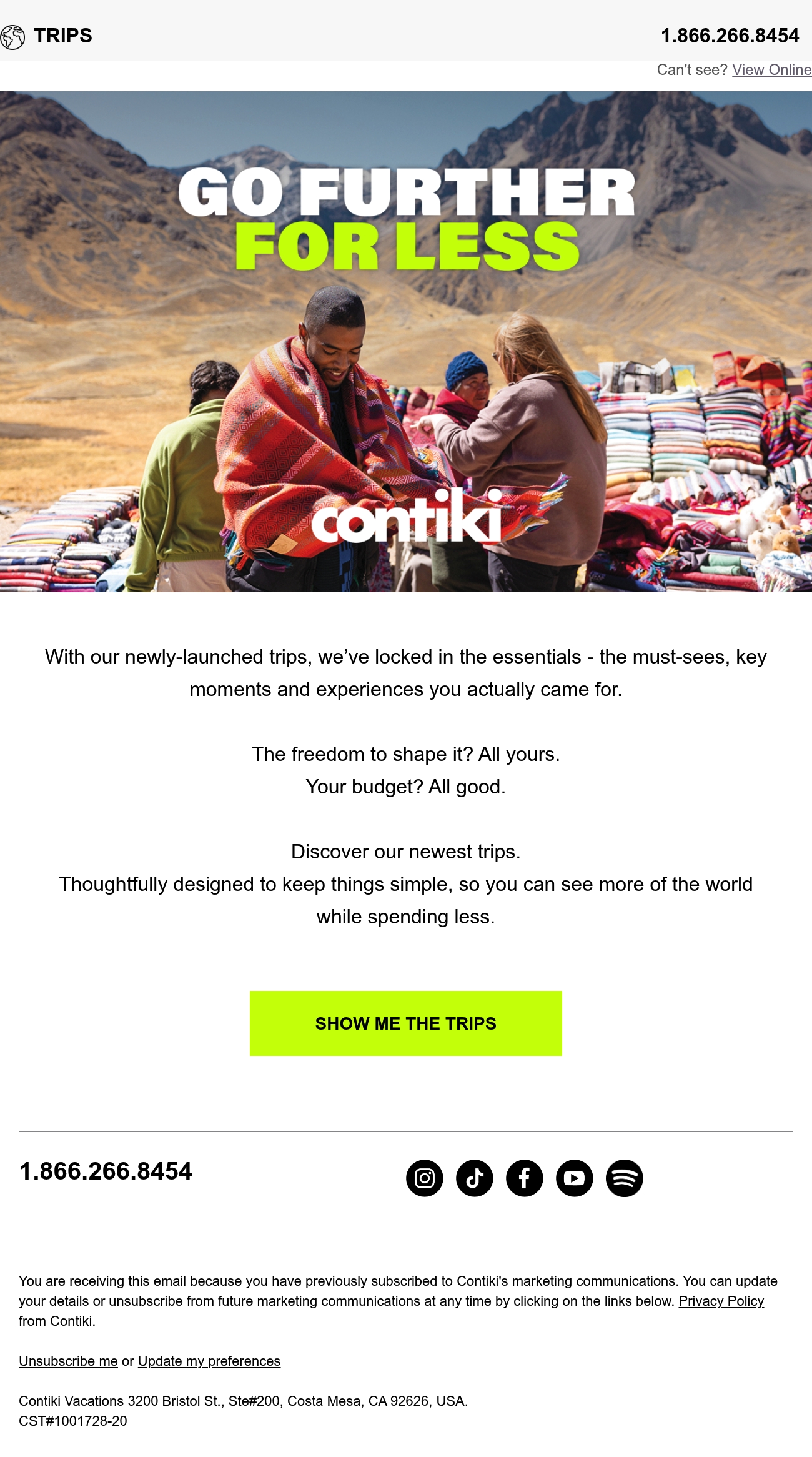 Email Inspiration from Contiki Thumbnail Preview