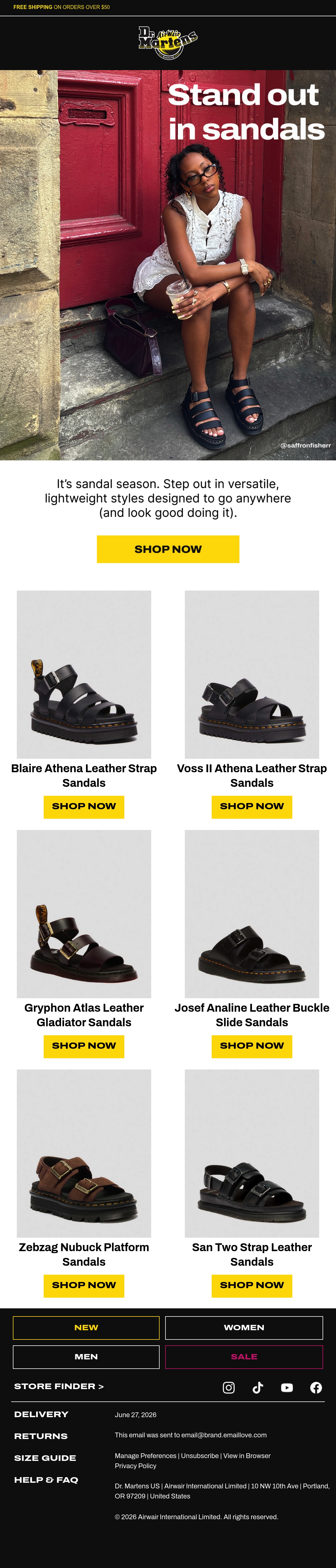 Email Inspiration from Dr. Martens Thumbnail Preview