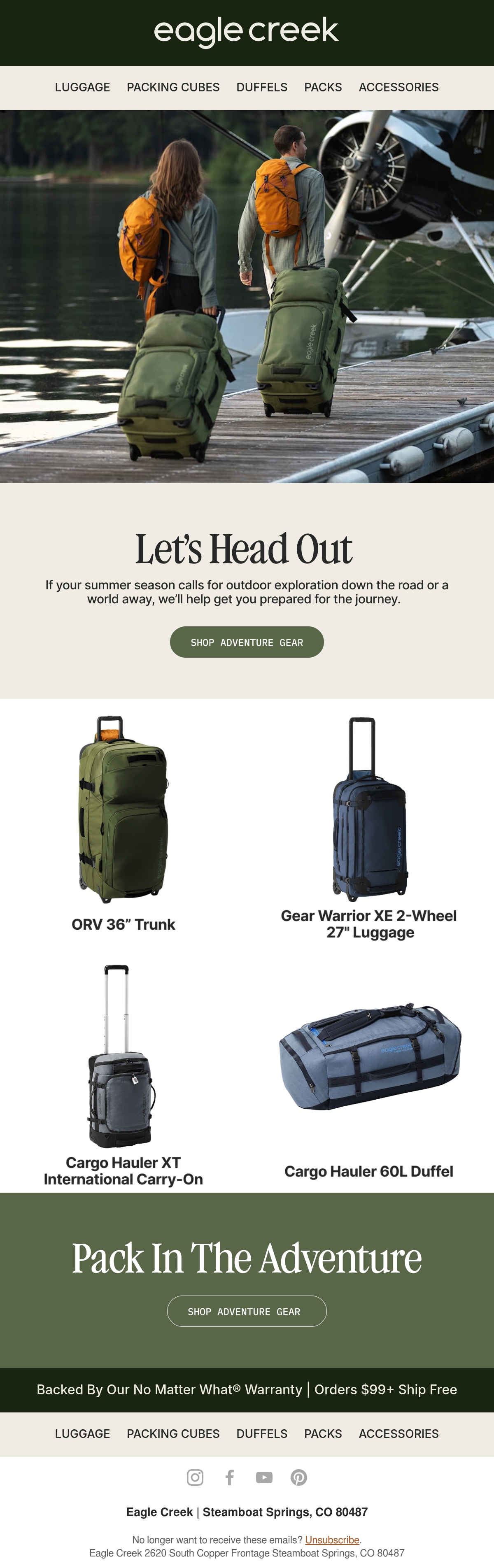 Email Inspiration from Eagle Creek Thumbnail Preview