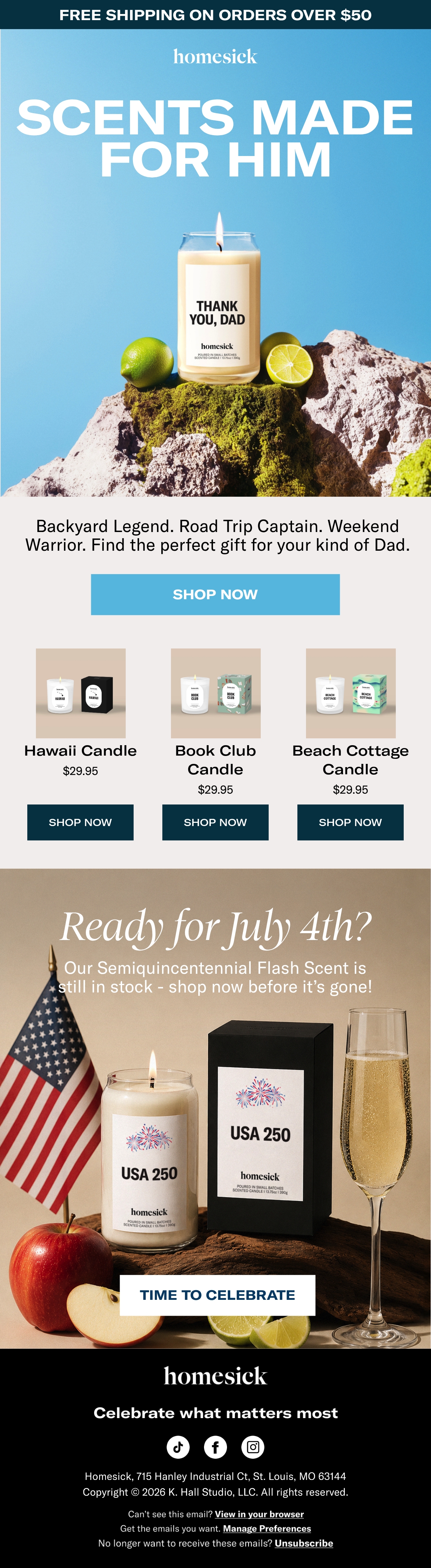 Email Inspiration from Homesick Thumbnail Preview