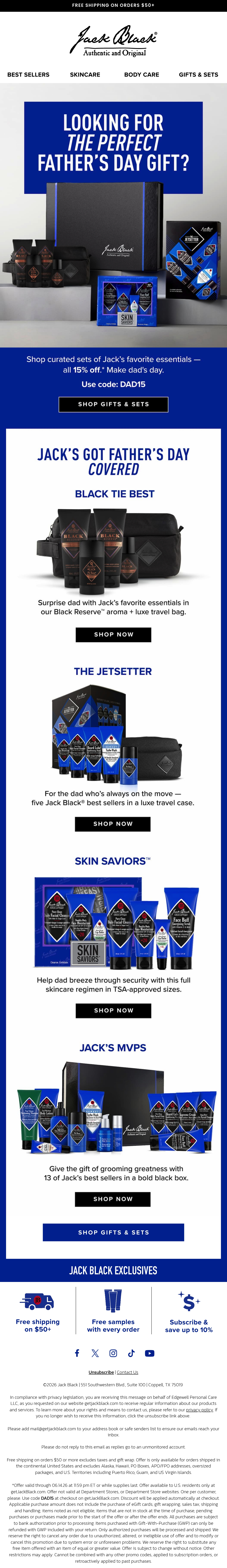 Email Inspiration from Jack Black Thumbnail Preview