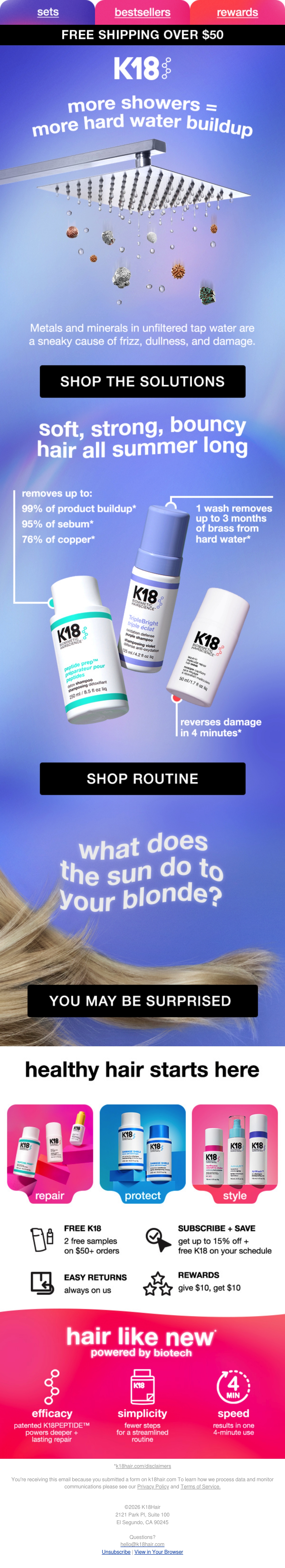 Email Inspiration from K18Hair Thumbnail Preview