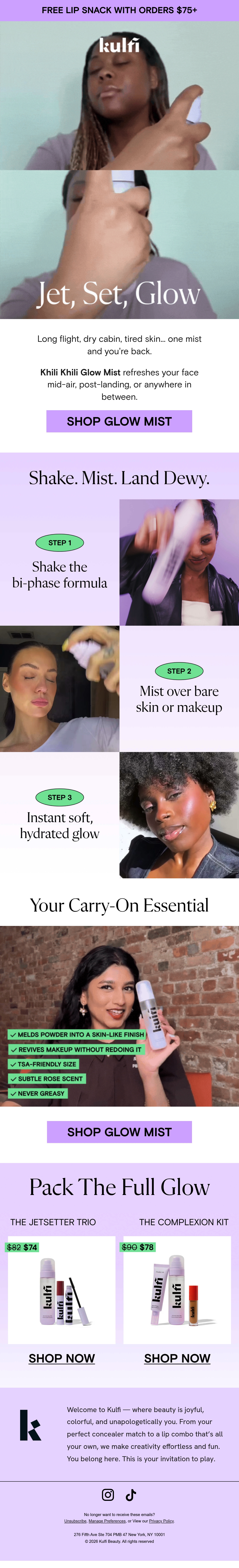 Email Inspiration from Kulfi Beauty Thumbnail Preview