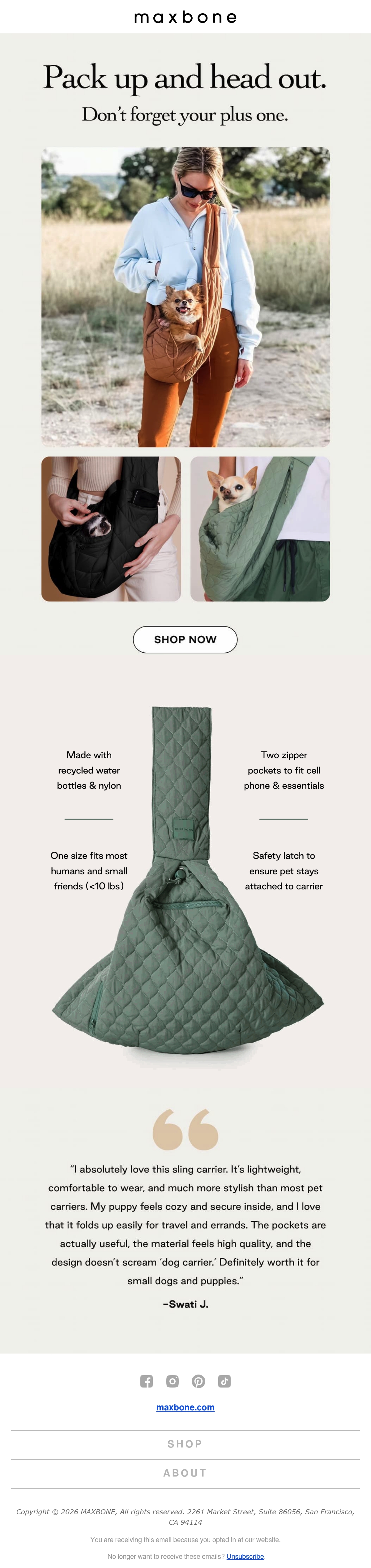 Email Inspiration from maxbone Thumbnail Preview