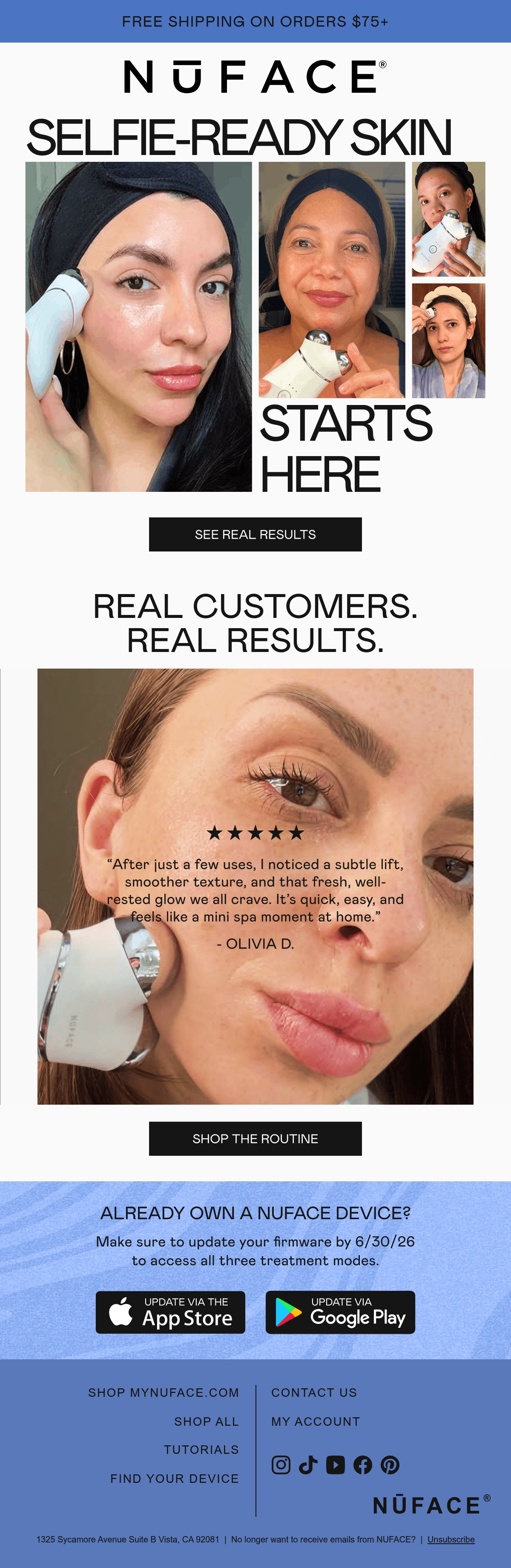Email Inspiration from NUFACE Thumbnail Preview