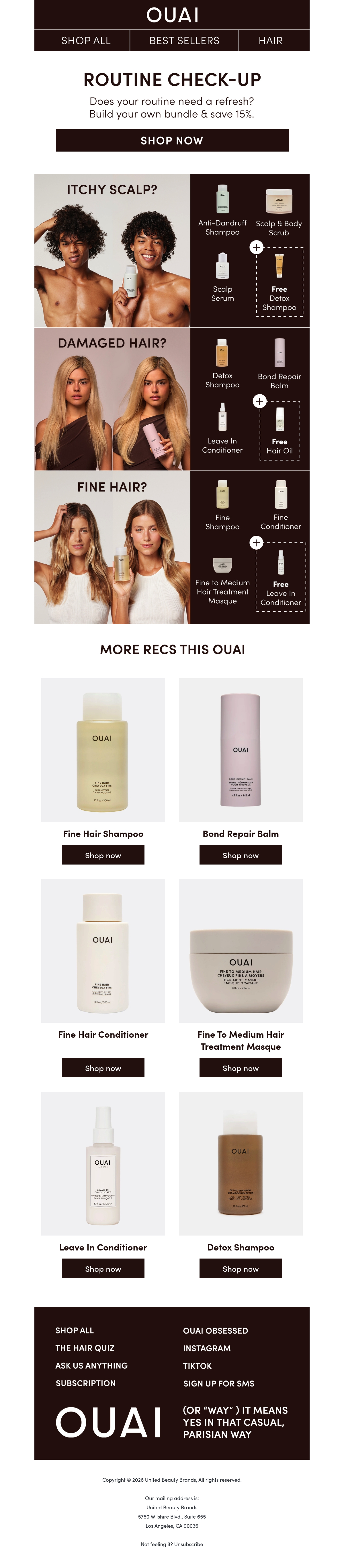 Email Inspiration from OUAI Thumbnail Preview