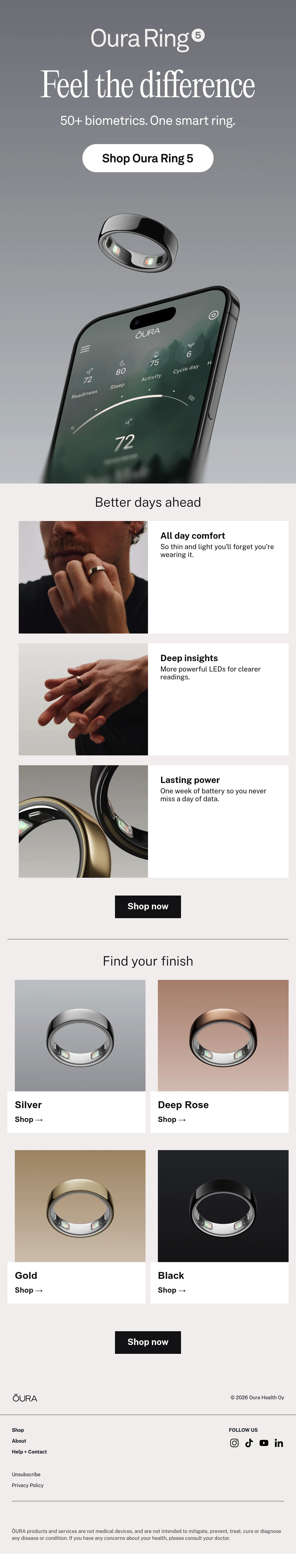 Email Inspiration from Oura Thumbnail Preview
