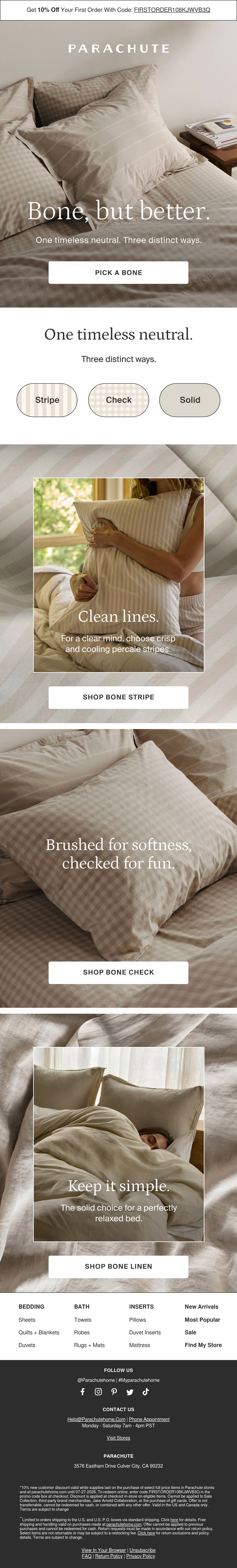 Email Inspiration from Parachute Thumbnail Preview