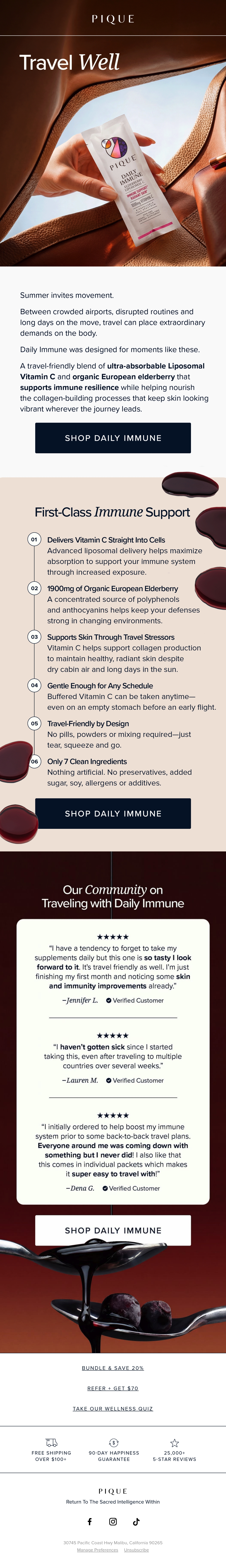 Email Inspiration from Pique Life Thumbnail Preview
