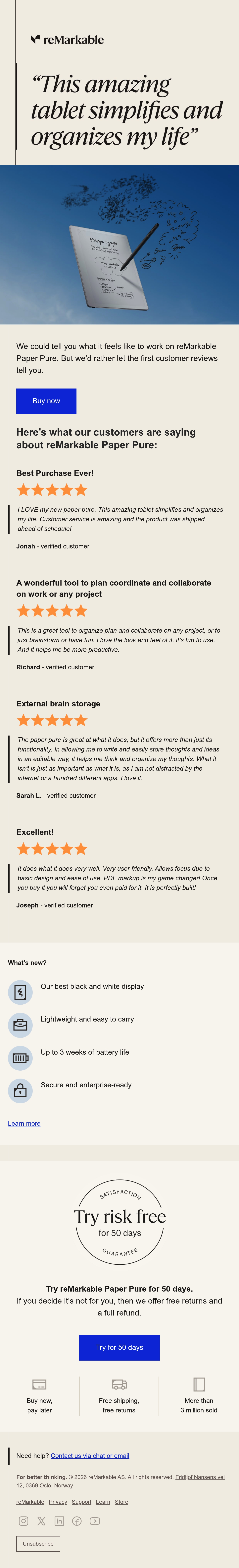 Email Inspiration from reMarkable Thumbnail Preview