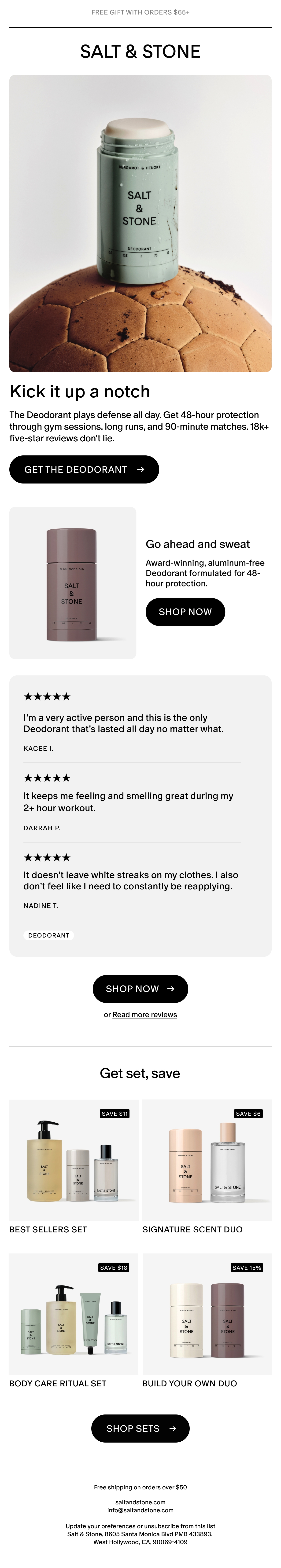 Email Inspiration from SALT & STONE Thumbnail Preview