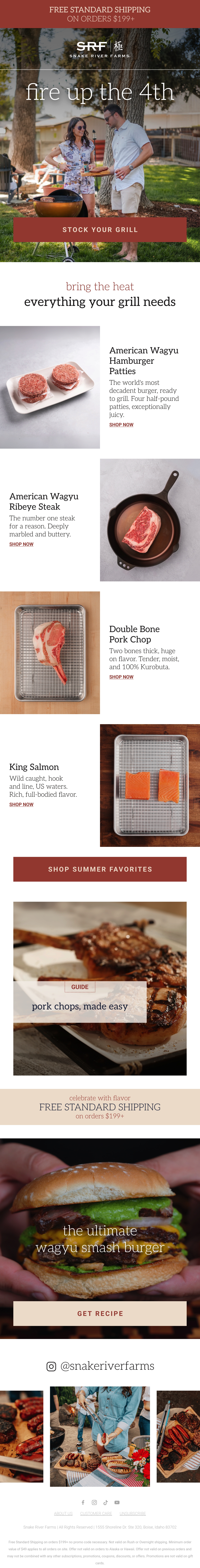 Email Inspiration from Snake River Farms Thumbnail Preview