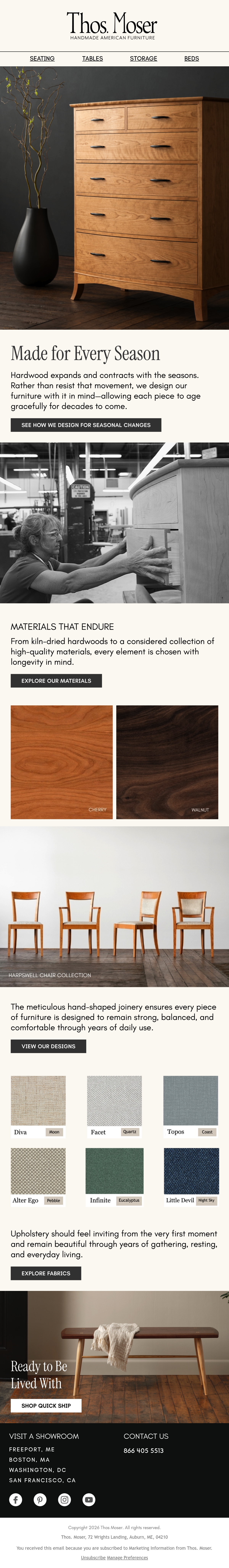 Email Inspiration from Thos. Moser Thumbnail Preview